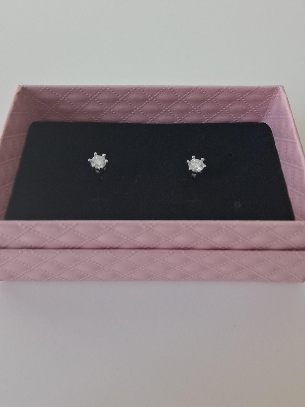 Sterling Silver Clear Cubic Zirconia Stud Earrings